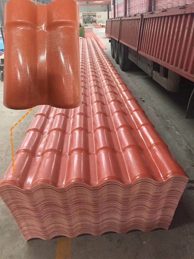 4 Layers Corrugated Synthetic Resin ASA PVC Spanish Plastic Roof Tiles Panels