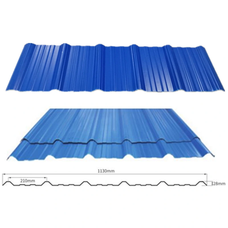 Trapezoid UPVC Roofing Sheet for Thermal Insulation Roofing Building Materials