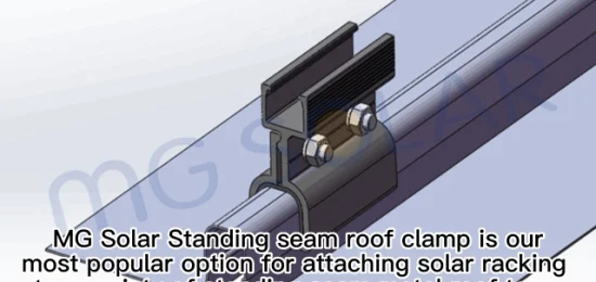 Solar Panel Metal Roof Mounting System Aluminum Standing Seam Roof Clamp